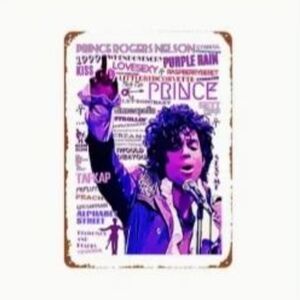 Boutique Prince The Artist Tin Sign 💜